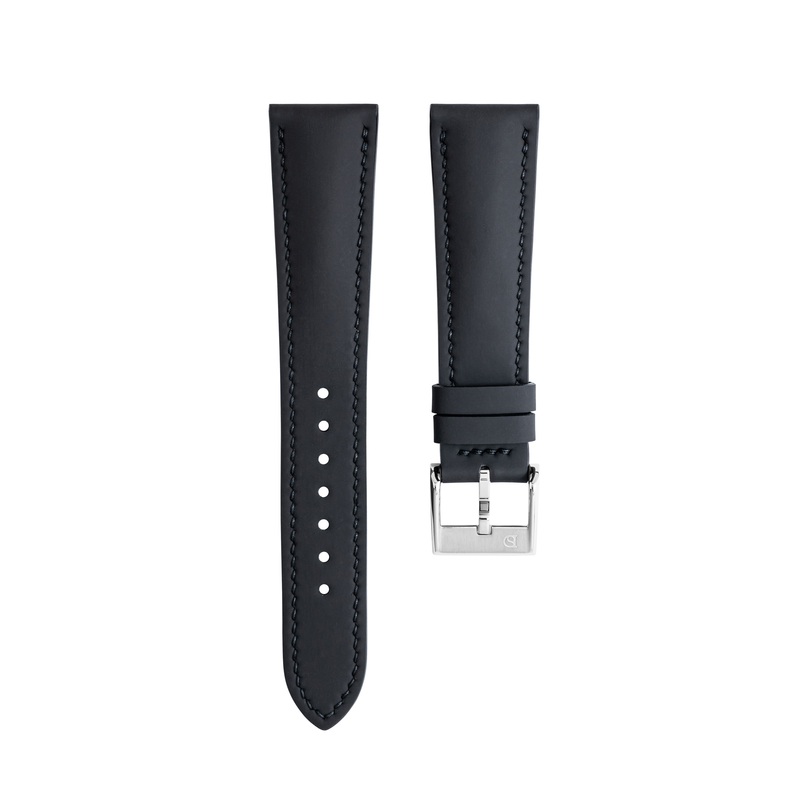 Overstock: Black Rubberised Leather (Smooth) Signature Strap