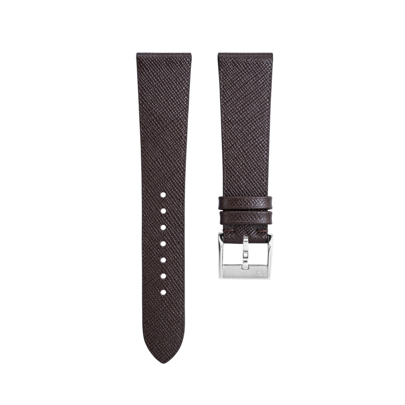 Overstock: Dark Brown Saffiano Stitchless Strap