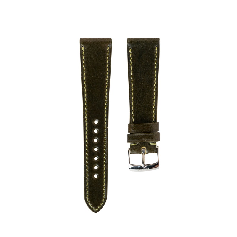 Overstock: Olive Green Shell Cordovan Slim Strap