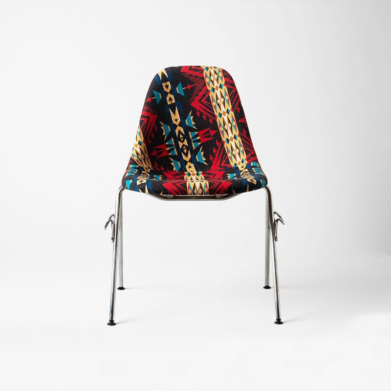 1970s Unique Pendleton Eames Side Chair Black