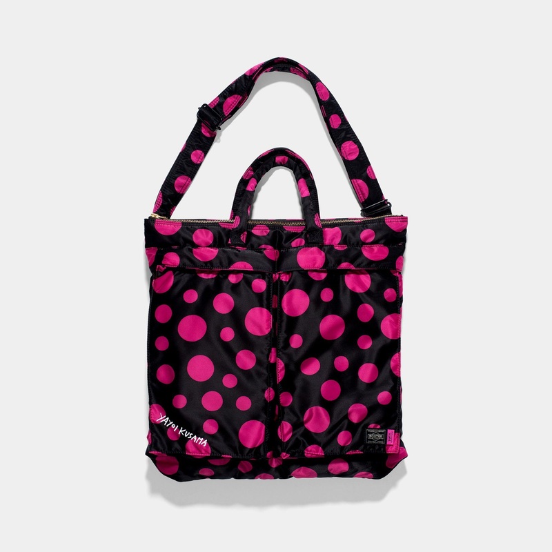 PORTER YOSHIDA X YAYOI KUSAMA HELMET BAG PINK DOTS