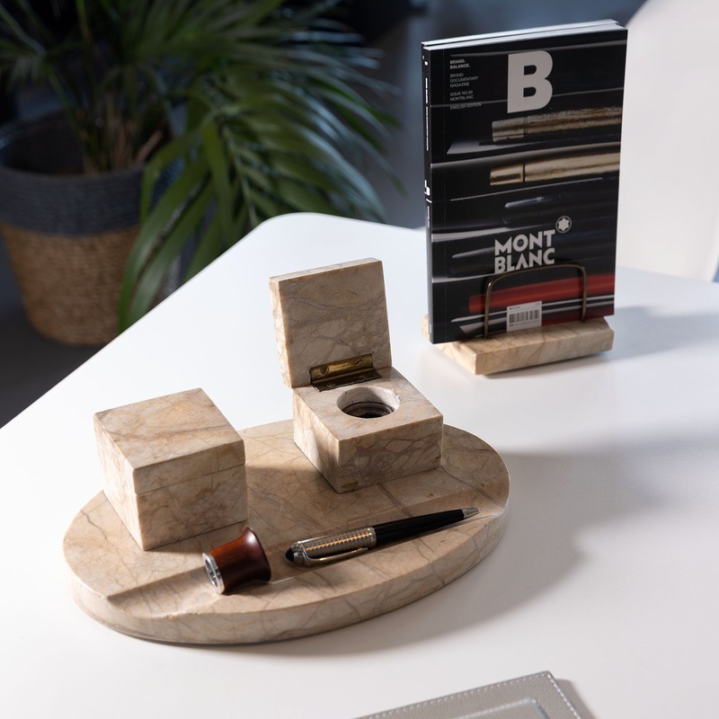 Vintage Marble Desk Set