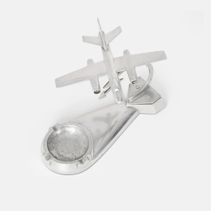 Vintage 1940s Ilyushin IL-28 Beagle Aluminium Air Plane Ash Tray