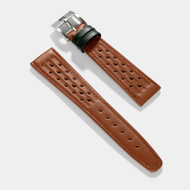 British Racing Cognac Brown Leather Watch Strap – Jubilee Edition