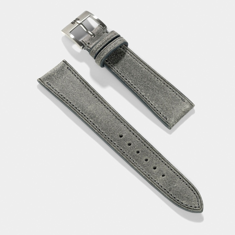 The Mayfair Grey Leather Watch Strap – Jubilee Edition