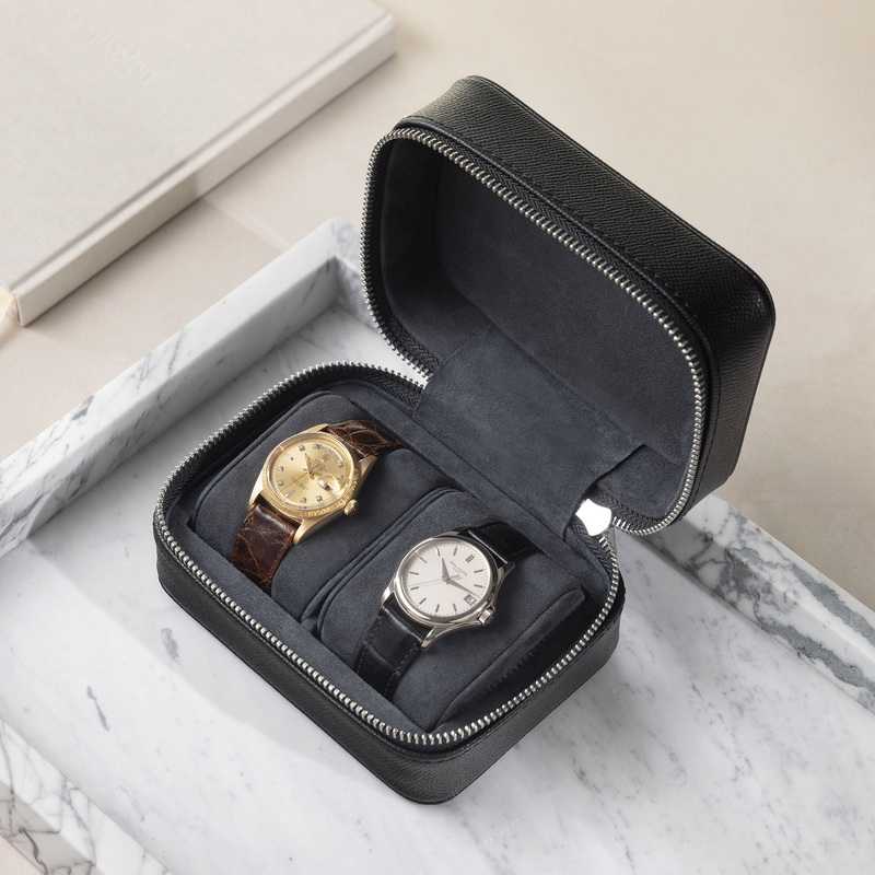 Marston Calf Leather Black 2 Watch Box