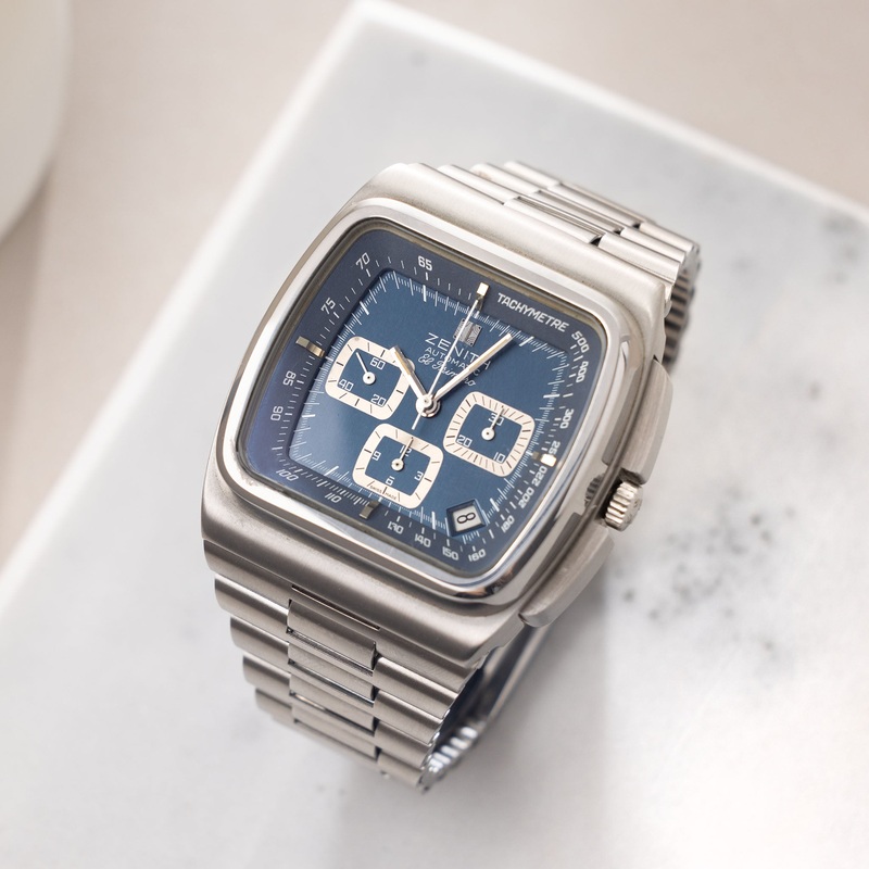 Zenith El Primero TV Case Chronograph big Bbue Ref 01.0200.415