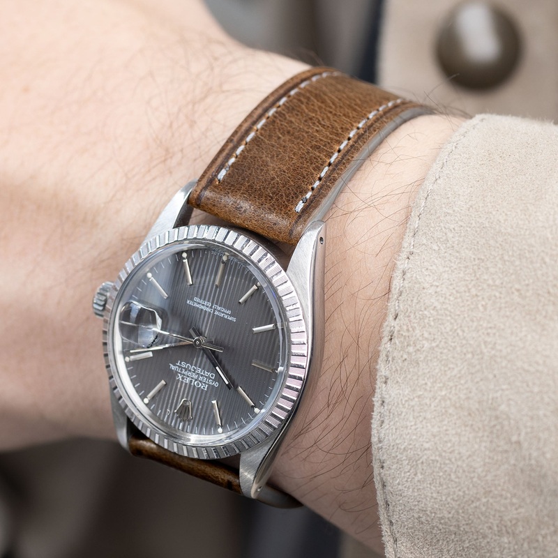 Crme De Marrons Brown Leather Watch Strap