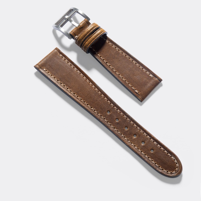 Crme De Marrons Brown Leather Watch Strap