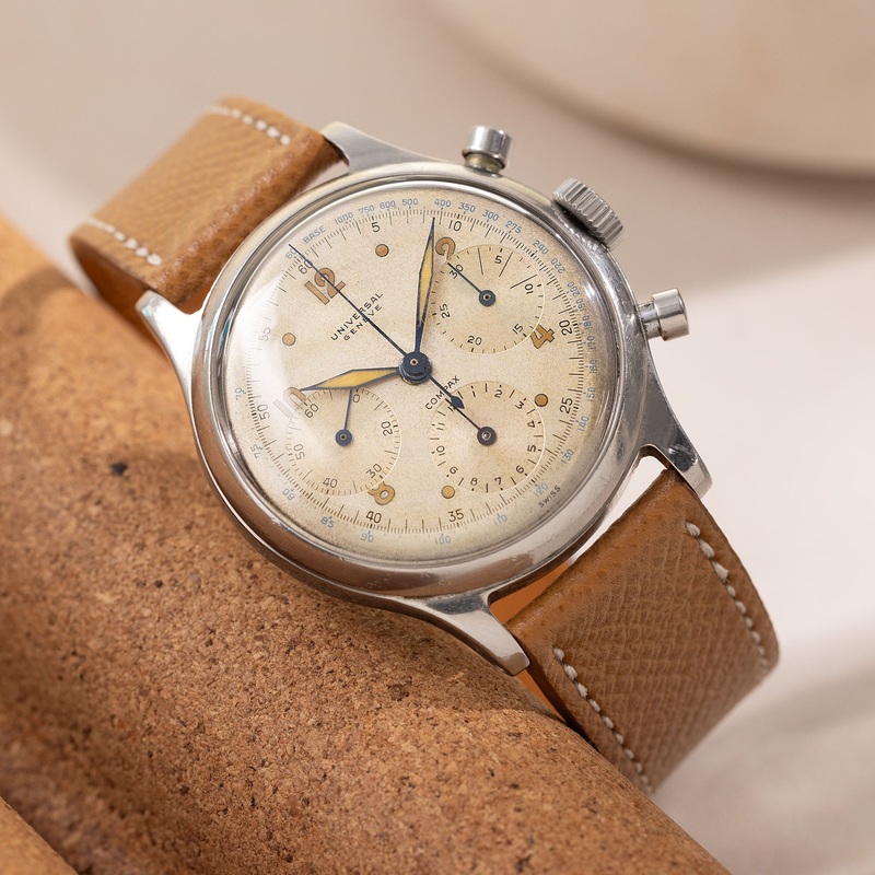 Universal Genve Compax Chronograph in Steel Screw-Down Case