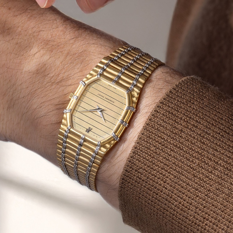 Audemars Piguet Two-Tone “Bamboo” Quartz 18K Yellow & White Gold