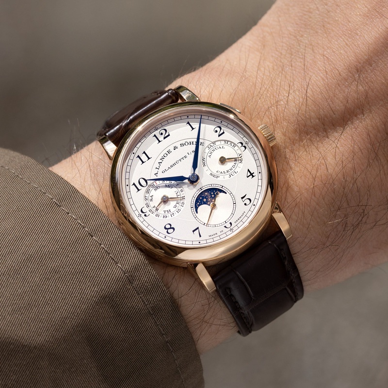 A.Lange & Shne 1815 Annual Calendar in 18k Rose Gold Box and Papers set ref. 238.032