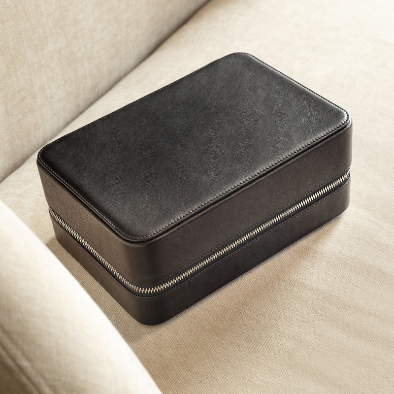 Black Luxury Leather Watch Box by JPM