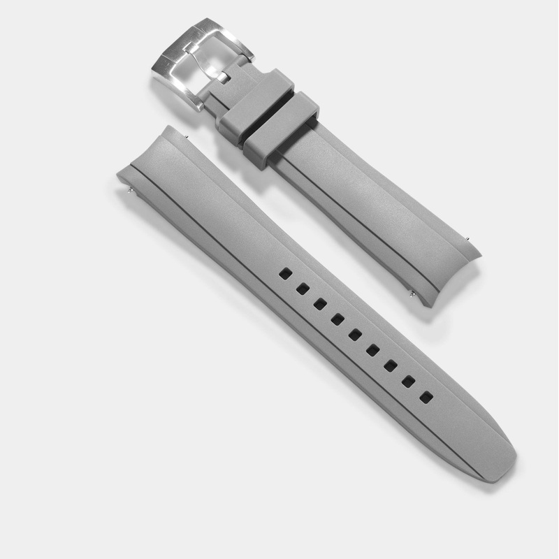 Everest Curved End Grey Rubber Strap With Tang Buckle – ONLY For Modern Rolex