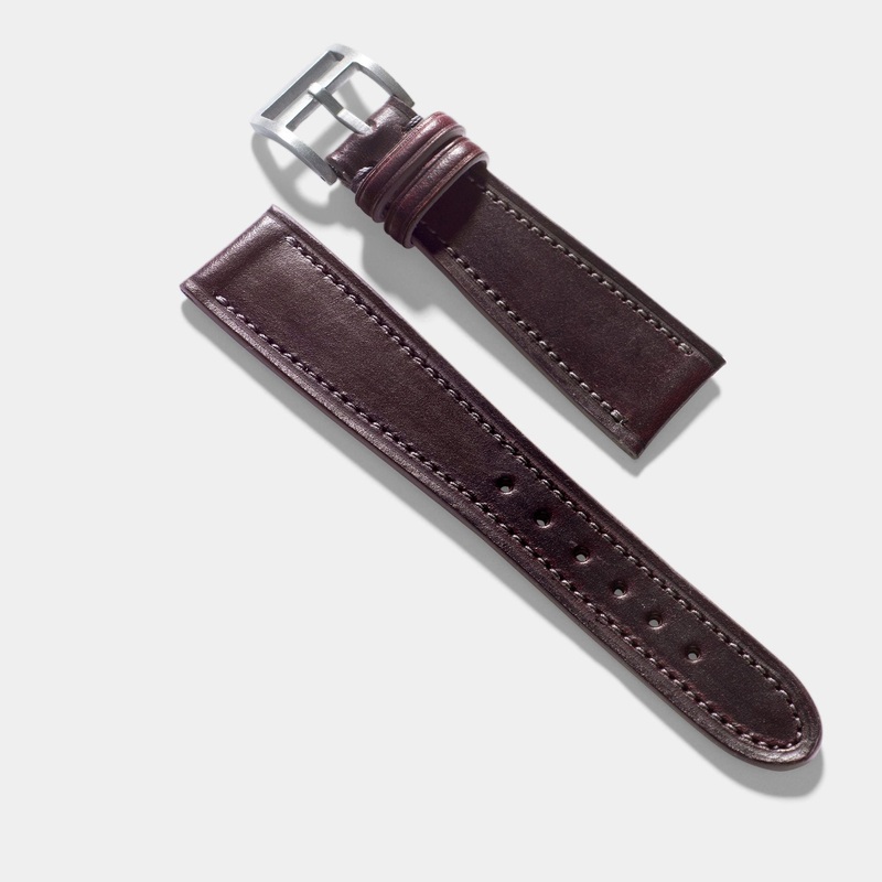 St. milion Bordeaux Leather Watch Strap
