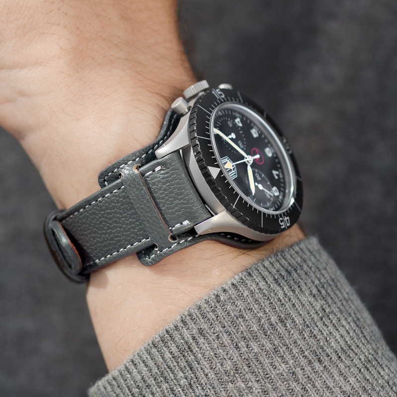 The Falco Bund Strap – Thin Grey Goat Skin