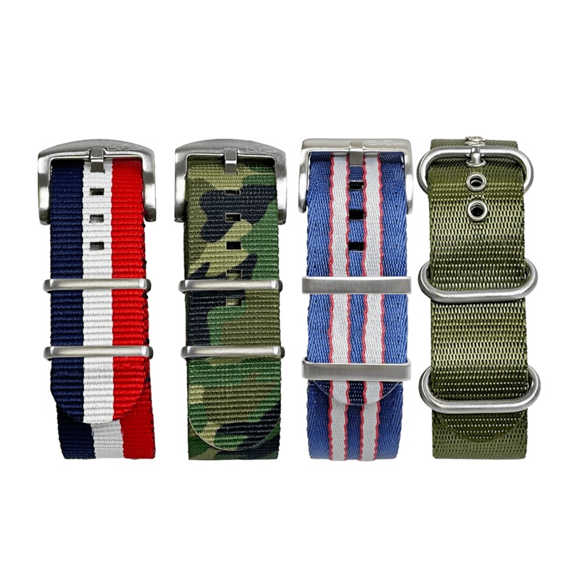Veterans Bundle: Premium 4-Pack of Watch Straps OG USA – OG Jungle – AP Samuel Adams – A3 Alpha Army