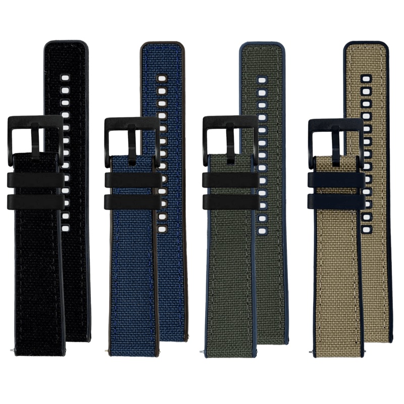 Canvas&Rubber 4 Pack Bundle Black – Blue – Green – Tan