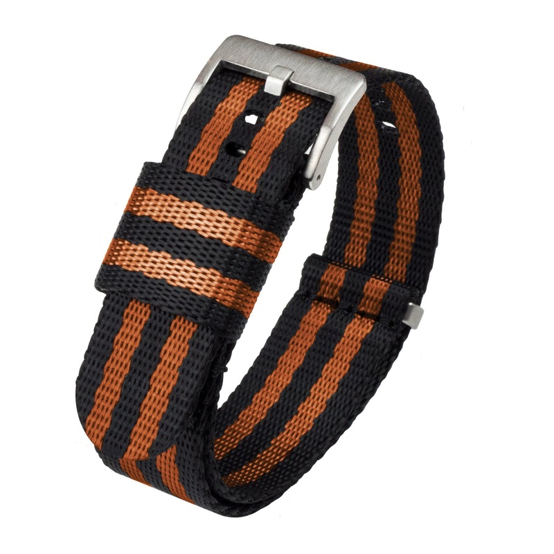 Black Burnt Orange Jetson NATO style Watch Band (24mm SALE)