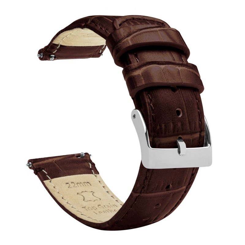 Zenwatch Zenwatch 2 Coffee Brown Alligator Grain Leather Watch Band