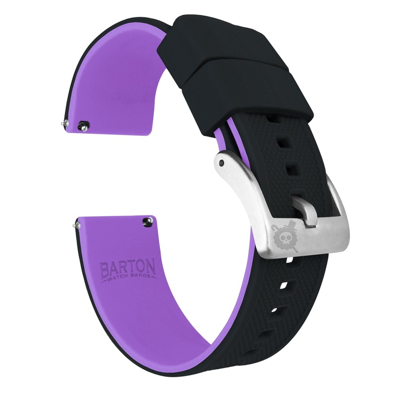 Black Top Purple Bottom Elite Silicone Watch Band ( 18mm – 24mm SALE)