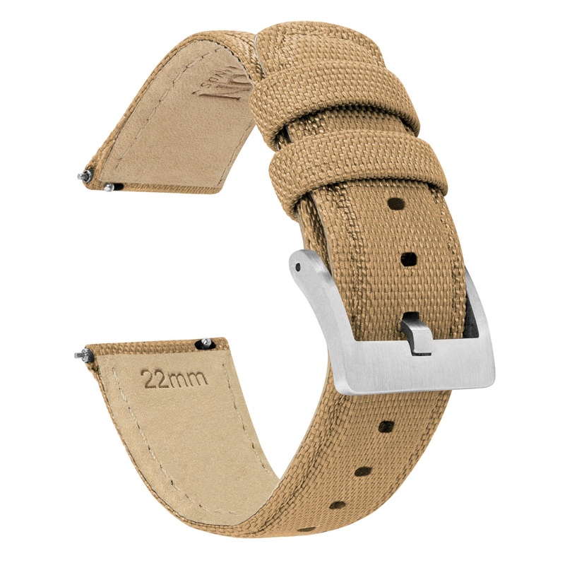 Zenwatch Zenwatch 2 Sailcloth Quick Release Khaki Tan Watch Band