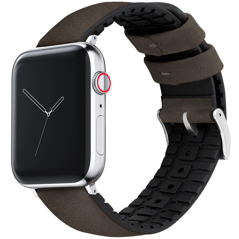 Apple Watch Smoke Leather Hybrid Watch Band