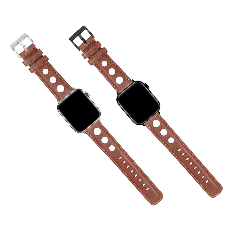 Apple Watch Caramel Brown Rally Horween Leather Watch Band