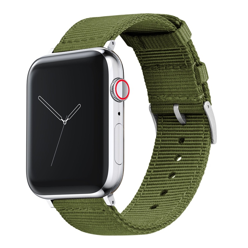 Apple Watch Two Piece NATO style Army Green Watch Band