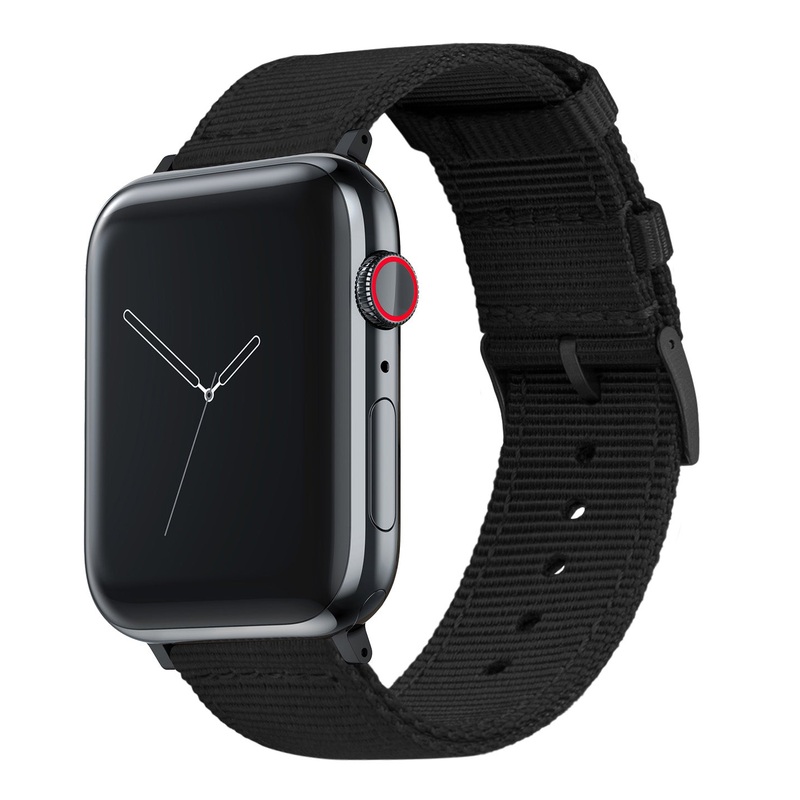 Apple Watch Two Piece NATO style Black Watch Band