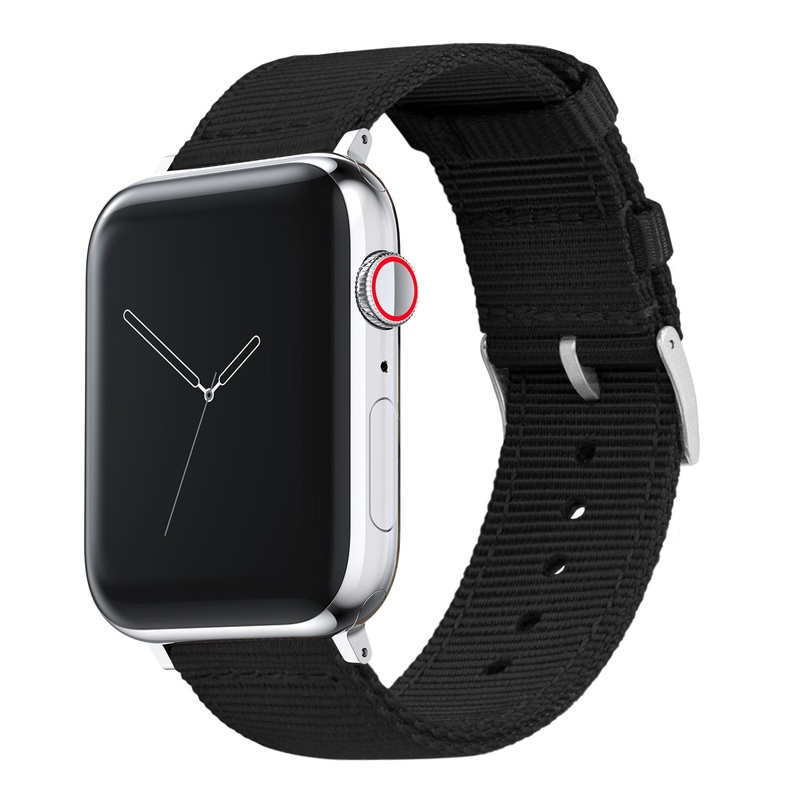 Apple Watch Two Piece NATO style Black Watch Band
