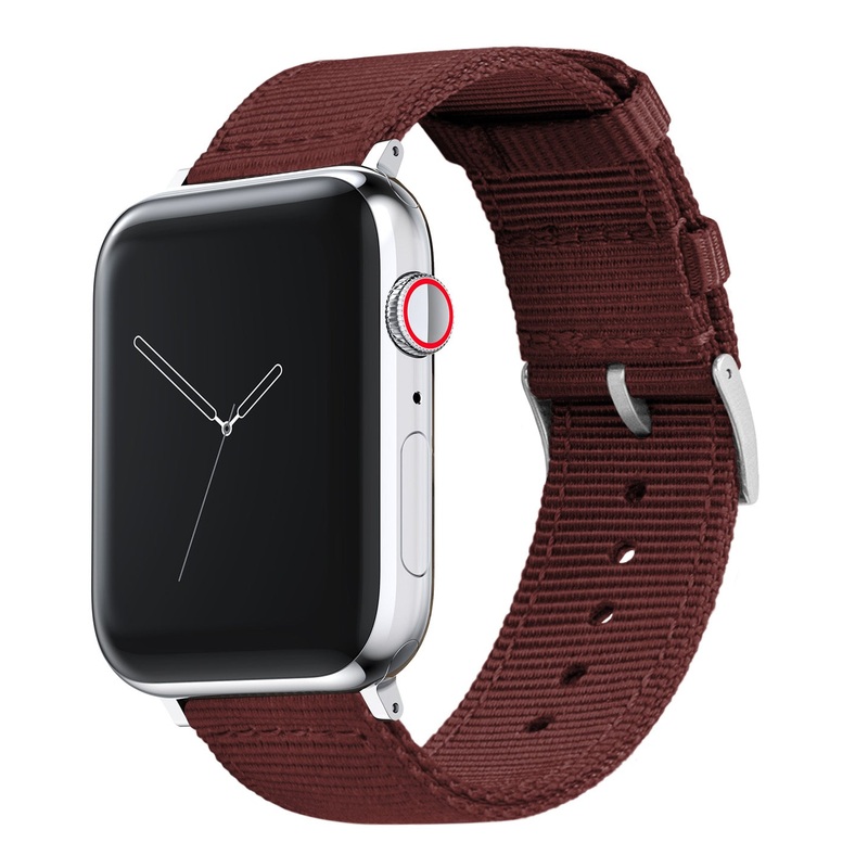 Apple Watch Two Piece NATO style Merlot Watch Band