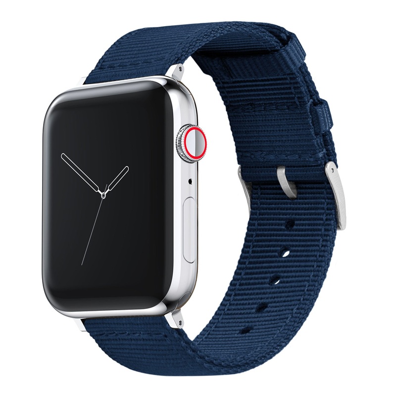 Apple Watch Two Piece NATO style Navy Blue Watch Band