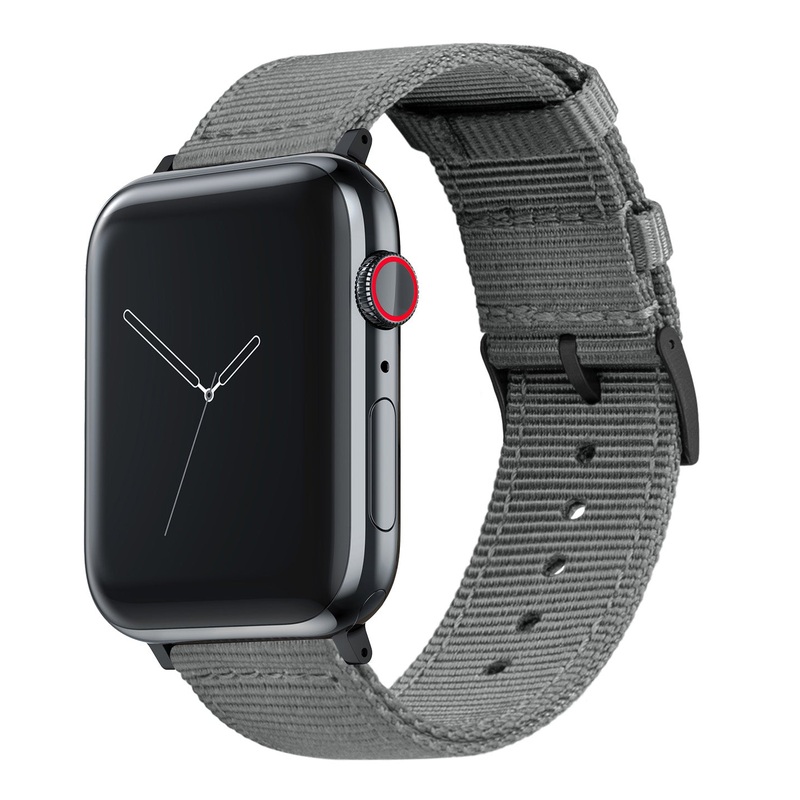 Apple Watch Two Piece NATO style Smoke Grey Watch Band