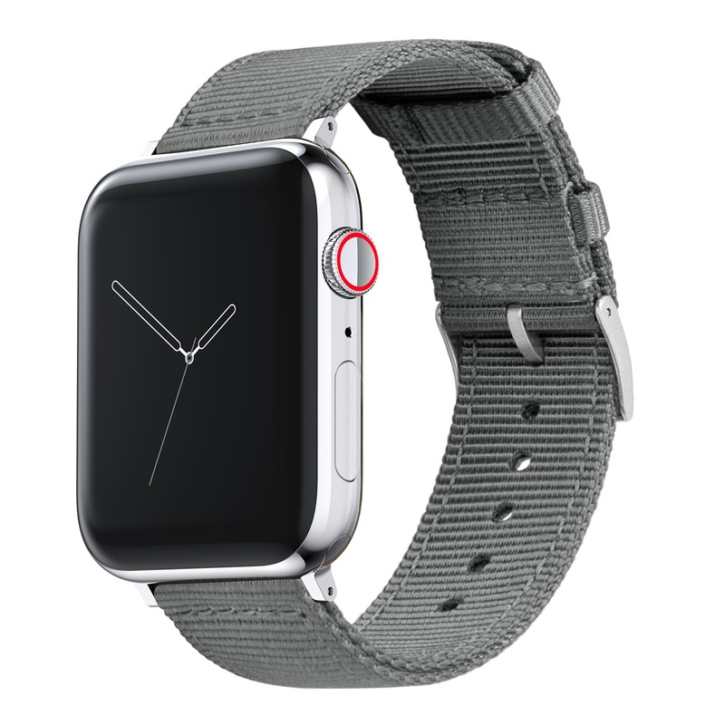 Apple Watch Two Piece NATO style Smoke Grey Watch Band