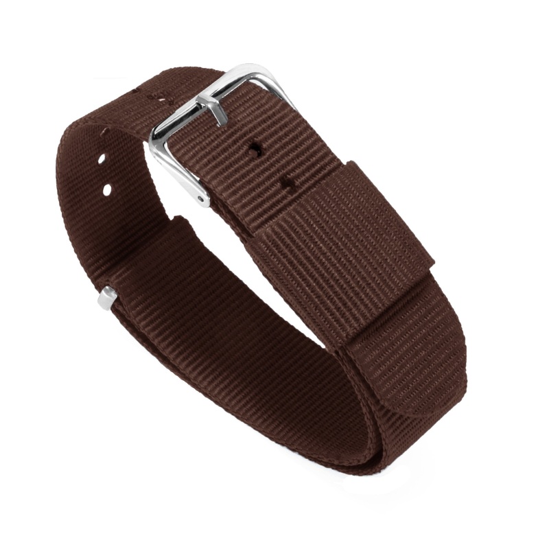 Chocolate Brown NATO style Watch Band (18mm, 20mm, 22mm SALE)