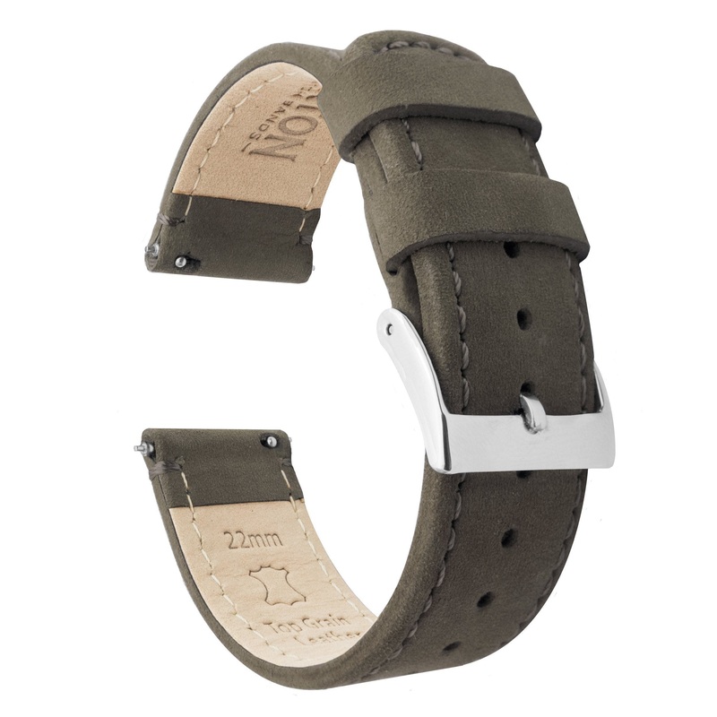 Espresso Brown Leather Quick Release Watch Band (23mm SALE)