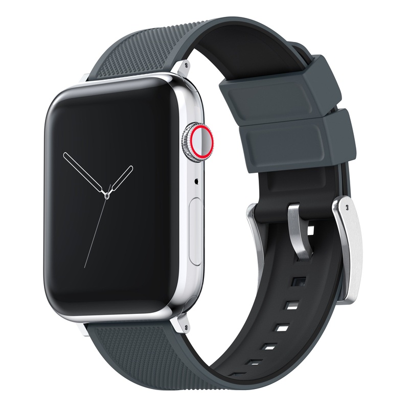 Apple Watch Elite Silicone Smoke Grey Top Black Bottom Watch Band