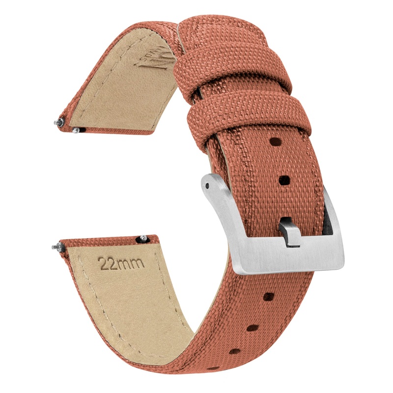 Copper Orange Sailcloth Quick Release Watch Band (22mm, 23mm SALE)