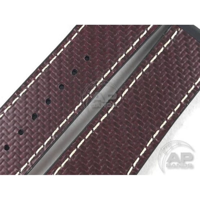 AP Bands 100% Genuine Red Carbon Fiber Strap For Hublot Big Bang 44mm Red