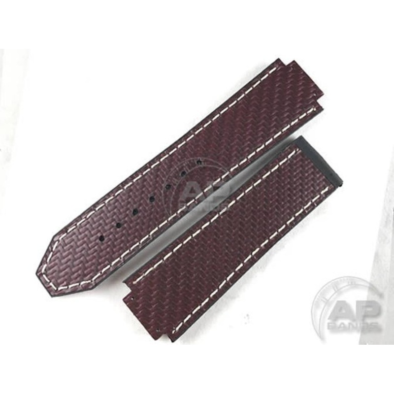 AP Bands 100% Genuine Red Carbon Fiber Strap For Hublot Big Bang 44mm Red