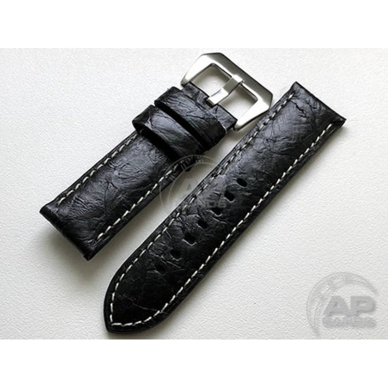 AP Bands Nile Perch Leather Strap For 44mm Panerai Watches Black