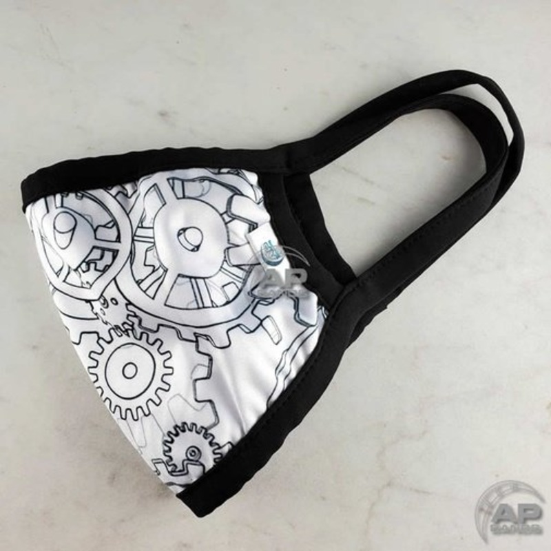 AP Bands Watch Movement Gear Face Mask Covering In White White