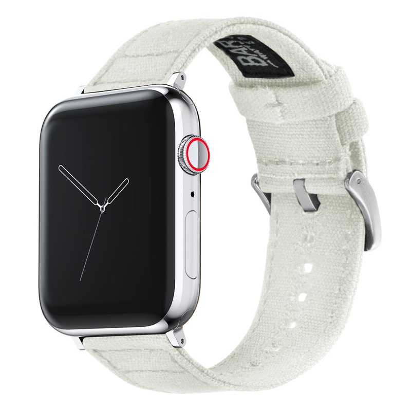 Apple Watch Canvas Linen White Watch Band