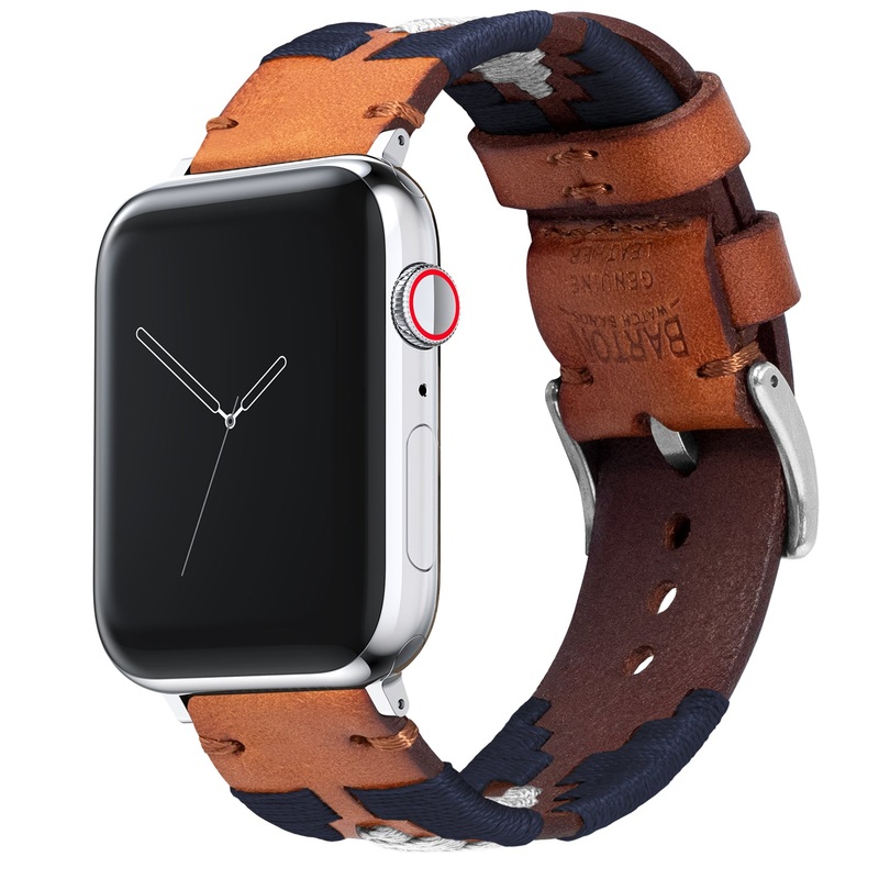 Apple Watch Navy Linen Gaucho Watch Band