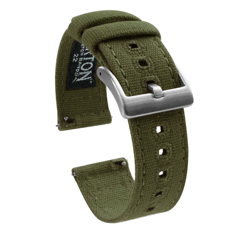 Garmin Forerunner 265, 255, 570, 165, 55 – Canvas Army Green Watch Band
