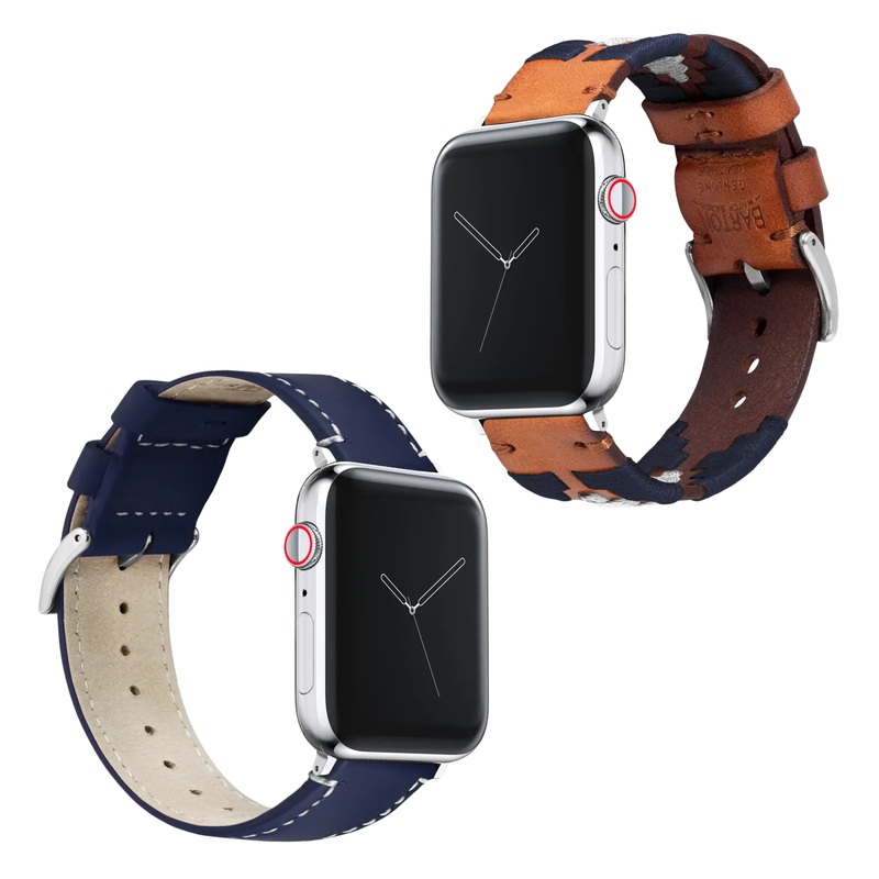 Blue Ridge Apple Watch Brown Leather Strap Bundle | 2 Watch Bands