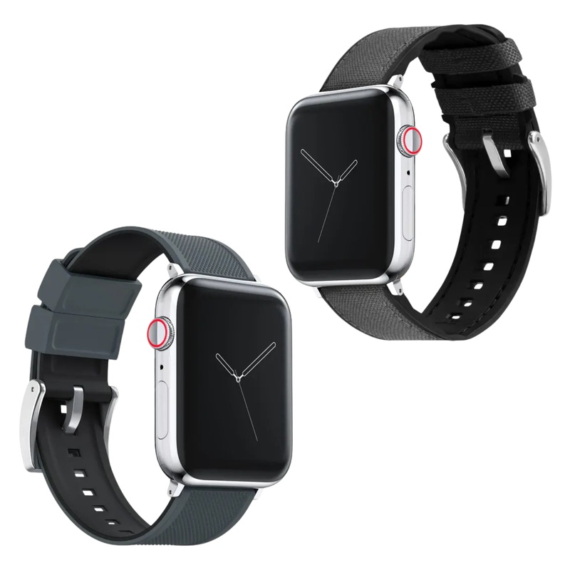 Elite Diver Smoke Grey Apple Watch Strap Bundle | 2 Watch Bands