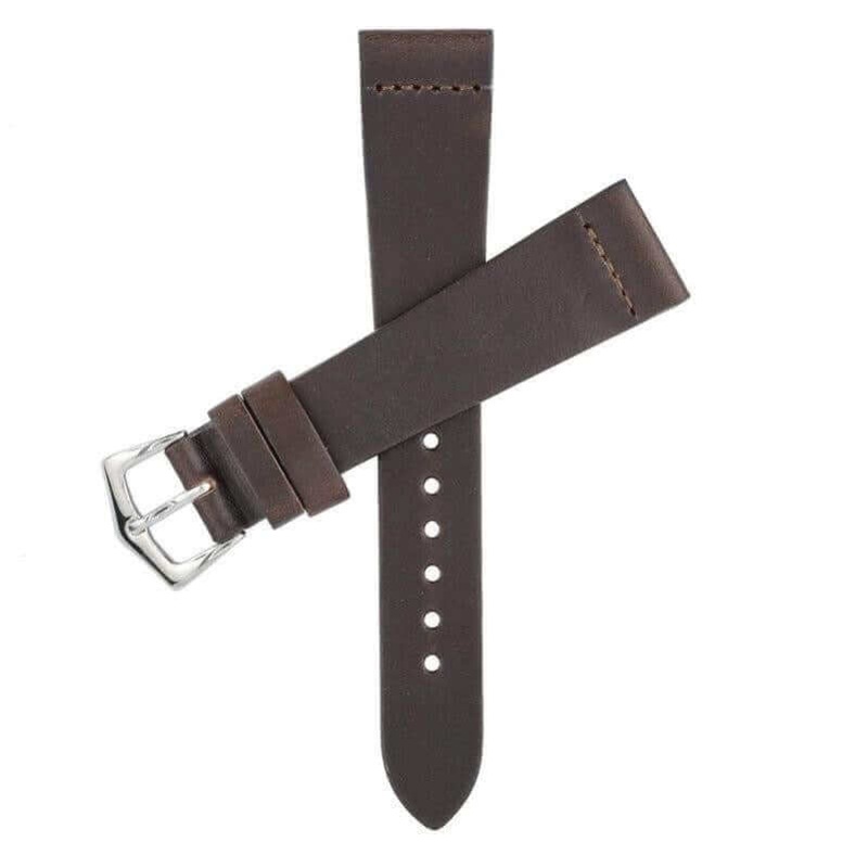 Dark Brown Vintage Leather Watch Strap