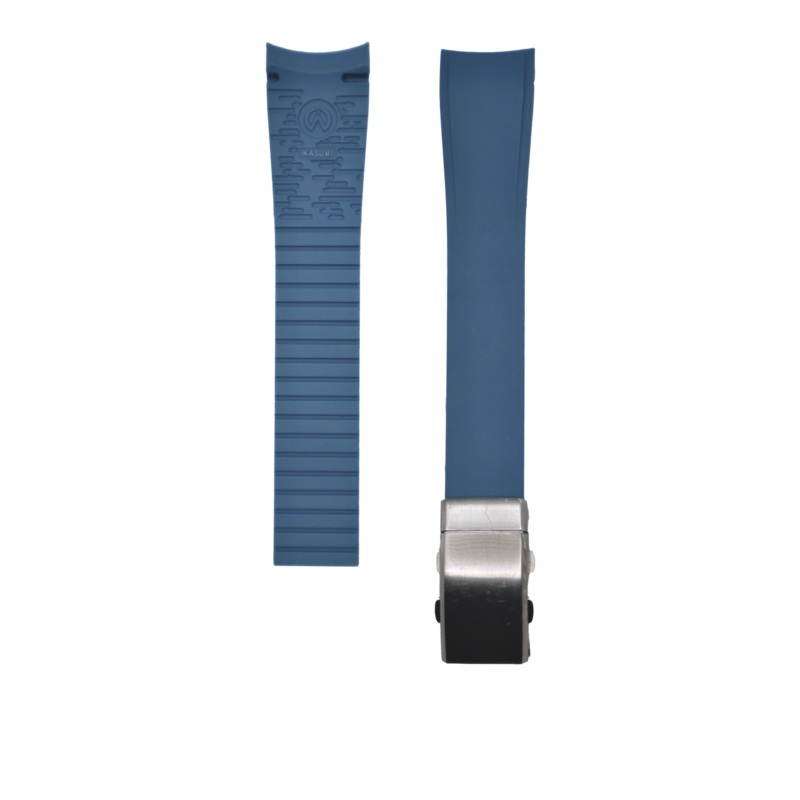 Kasumi – Mistflake Cut-to-Size Rubber Straps Steel Blue